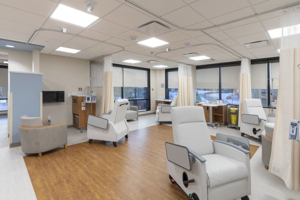 Image of patient chairs in the new CoxHealth infusion center