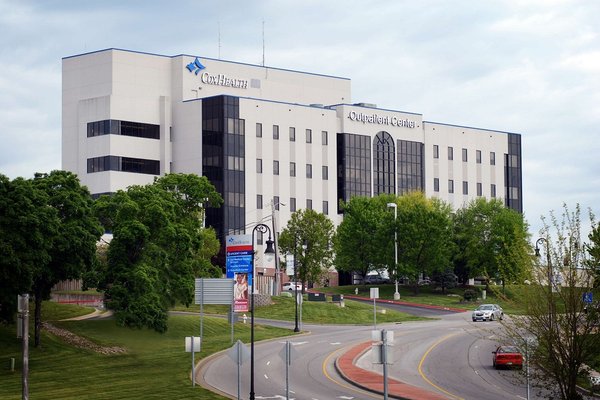 The Cox Branson Hospital building from a distance.