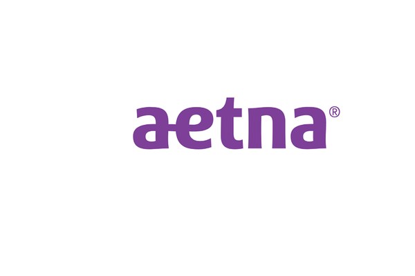 Aetna's logo is purple.