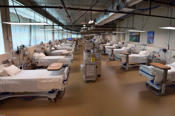 A photo shows CoxHealth's COVID-19 unit.