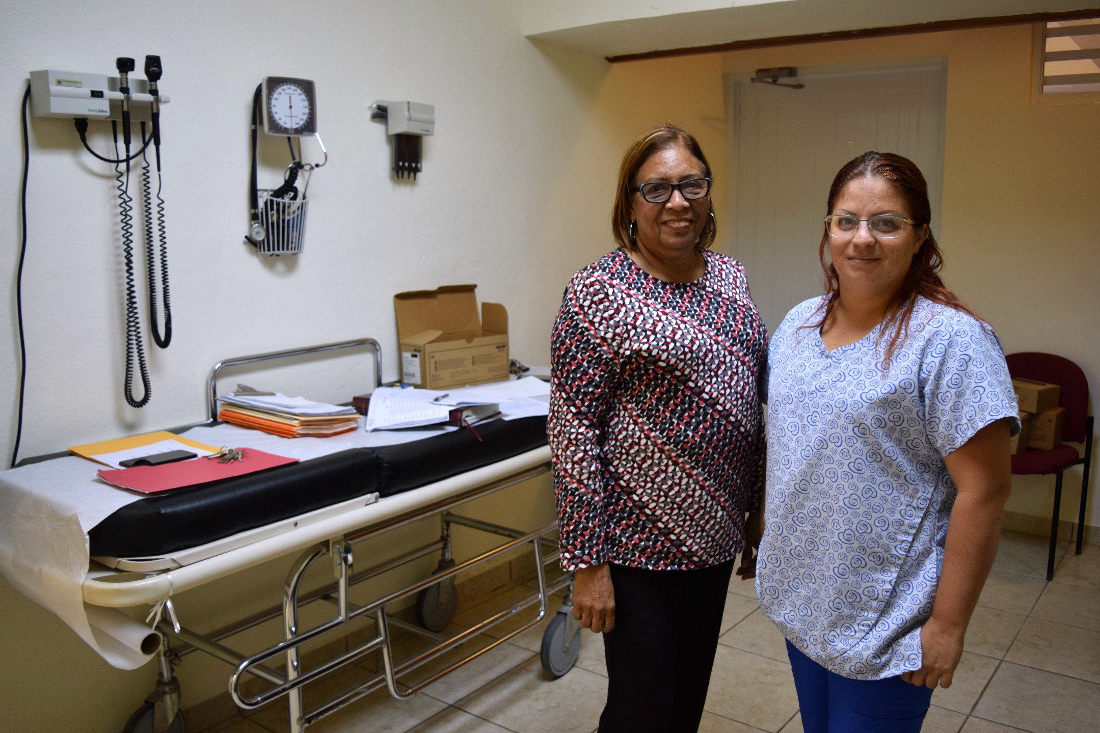 Leaders at Punta Santiago's clinic pose for a photo.