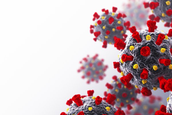 An image shows coronavirus.