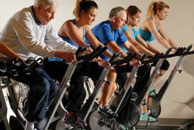 A photo shows several individuals on bikes.