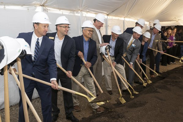 Members of the CoxHealth Board of Directors broke ground on the new Cox Monett Hospital.