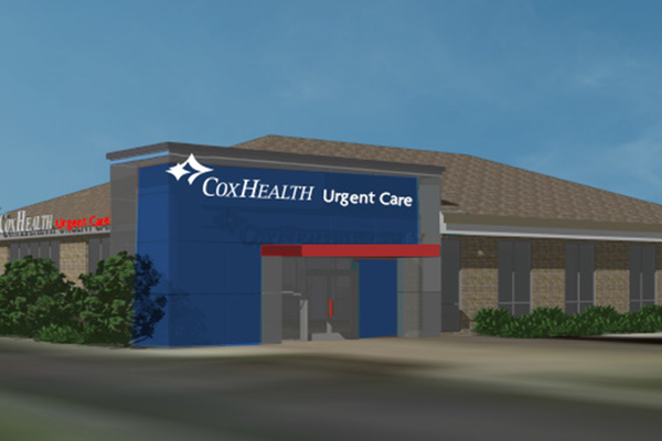 A rendering shows CoxHealth's new urgent care in Springfield.