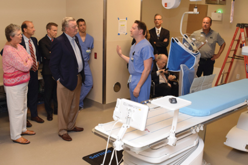 A group tours a new EP lab at Cox South.