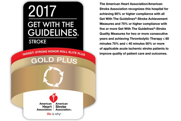 American Heart Association gold plus logo