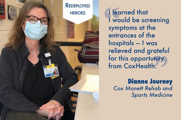 Dianne Journey was grateful for the chance to serve as an entrance screener