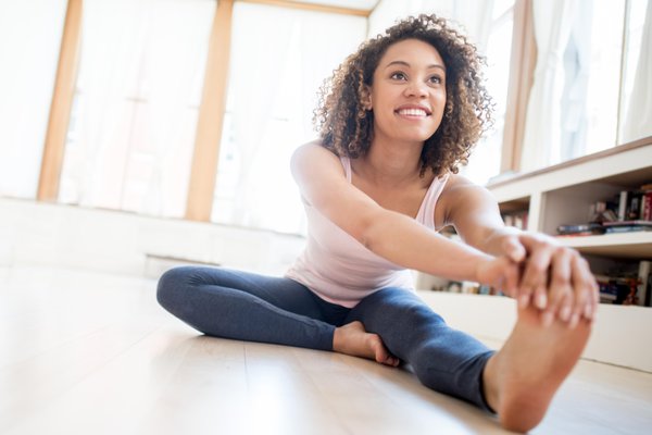 Woman stretching