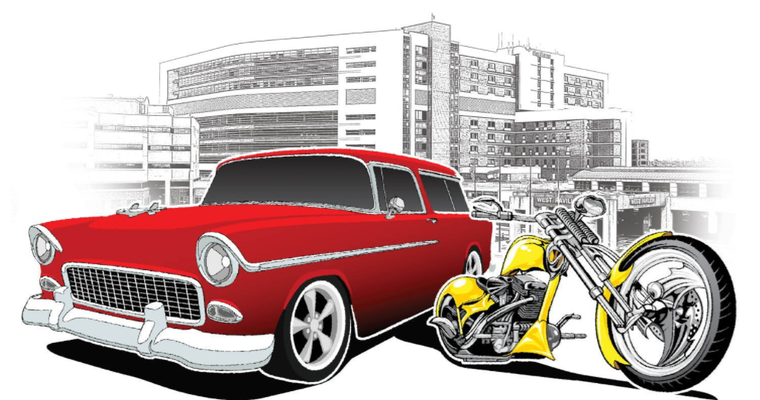 Car and motorcycle. Motorcycle and sportive car on white background -  vector isolated illustration. can be used as logo or | CanStock