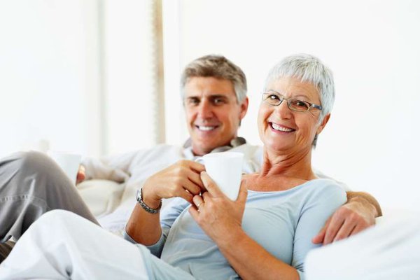 Couple on couch together