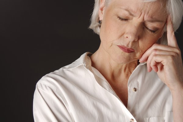 Woman with headache.